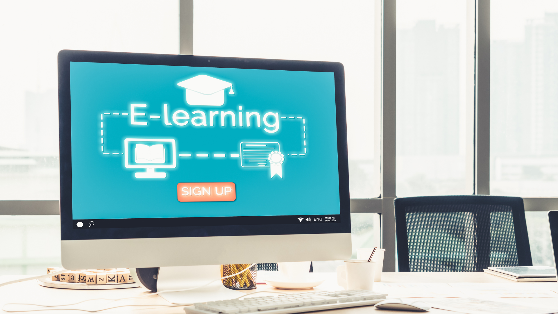 Digital learning tools on a laptop